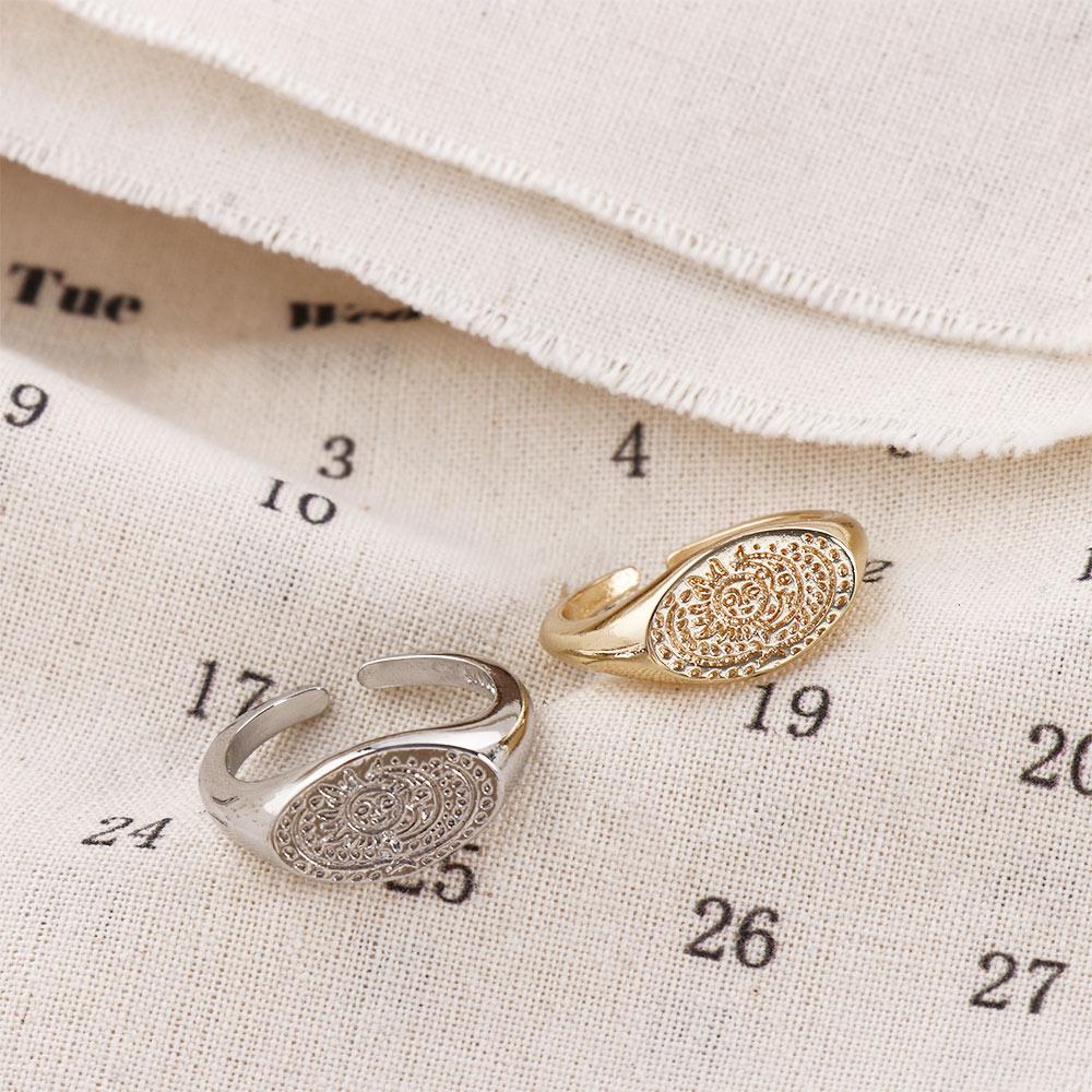 Bague minimaliste à motif sole - Korean Daily Lifestyle avis et prix